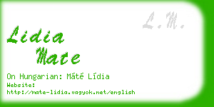 lidia mate business card