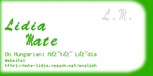 lidia mate business card